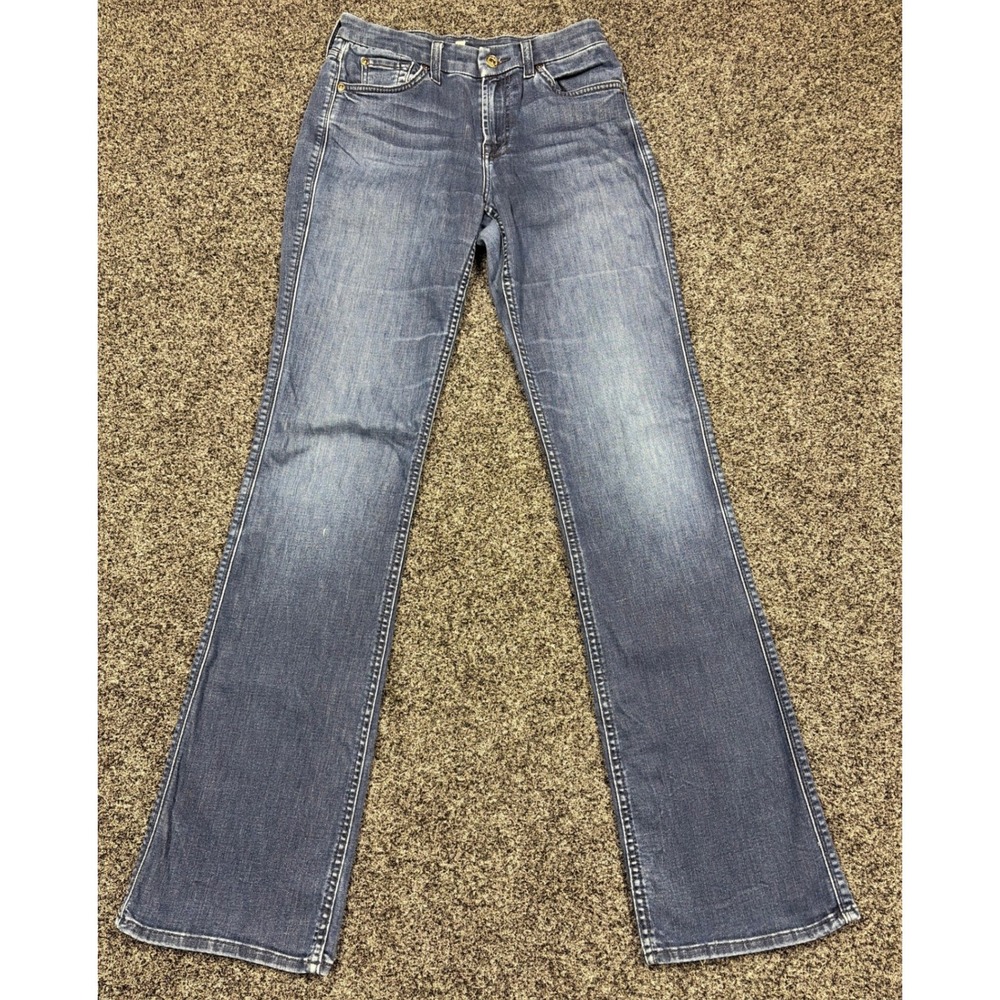 7 For All Mankind Jeans Womens 29 Blue Kimmie Bootcut Mid Rise Stretch Denim